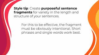 Writing Complete Sentences