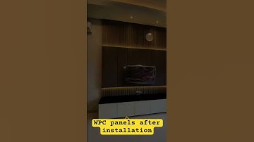 WPC wall panels after installation work complete #youtubeshorts #diy #wpc #woodworking #shorts