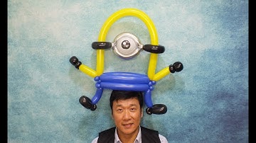 快速造型系列-造型氣球。小小兵造型帽 - Minion balloon Hat -Twisting tutorial - 傑邑氣球