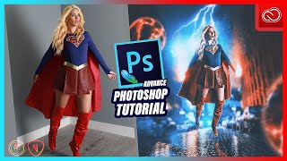 SUPER GIRL photoshop manipulation tutorial screenshot 5