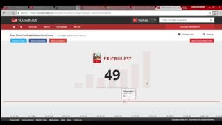 ERICRULES7's Real Time Subscriber Count   Social Blade YouTube Stats   YouTube Statistics   Google C screenshot 2