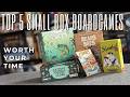 Top 5 Board Games…worth your time! SMALL BOX EDITION!