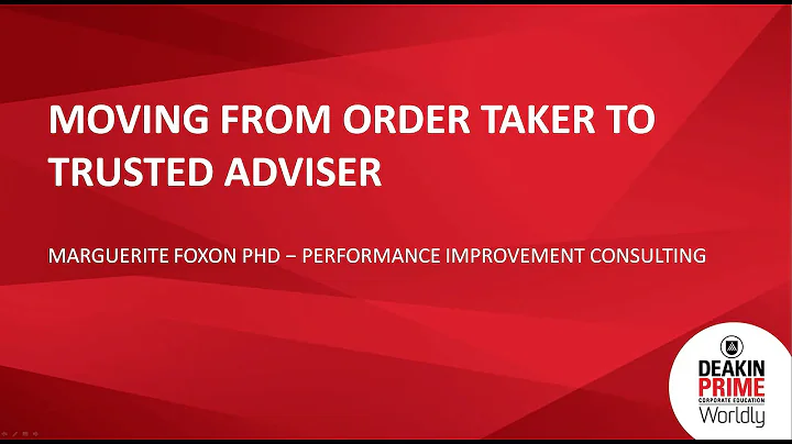 Trusted advisor or order-taker?