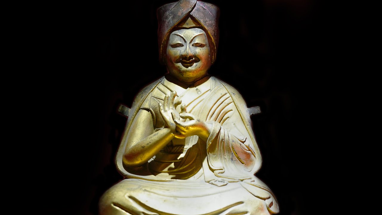 Antique Appreciation]Gilt Bronze Master Statue|National