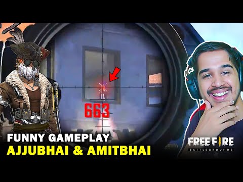 AJJUBHAI FUNNY GAMEPLAY WITH AMITBHAI  @Desi Gamers   IN DUO VS SQUAD - FREE FIRE HIGHLIGHTS #275