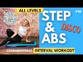 DISCO  PARTY Step Aerobics and Abs Interval Workout! ALL LEVELS! #56 135 bpm