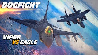 F-16C Viper Vs F-15 Eagle Dogfight | Digital Combat Simulator | DCS |