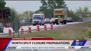 North split closure preparations in Indianapolis