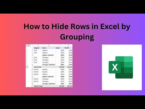 How to Hide Rows in Excel by Grouping