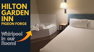 Hilton Garden Inn Pigeon Forge - Hotel Room Tour - Hotel Room with a Whirlpool in the Bedroom 😳