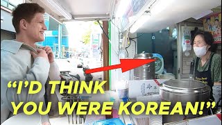 Asian Polyglot Orders Korean Street Food in Fluent Korean, Koreans React