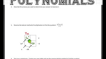 Into to reverse tabular method