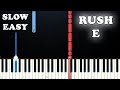 Rush e  sheet music boss slow easy piano tutorial
