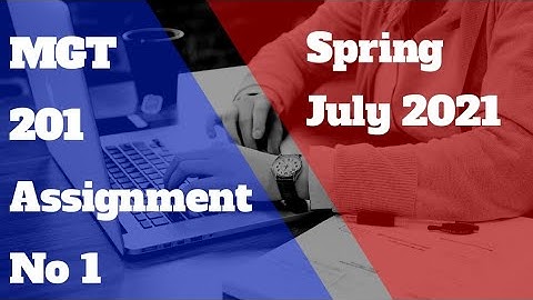 MGT211 Assignment NO 1 Spring July 2021