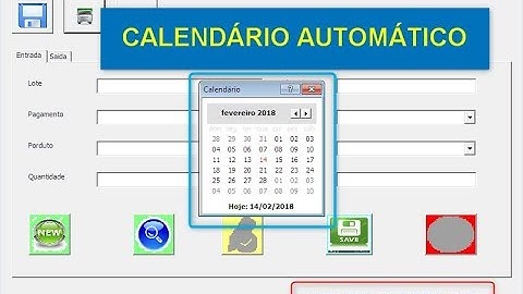 Inserir CALENDÁRIO Automático no Formulário VBA - Controle de Estoque com Excel - Aula 21