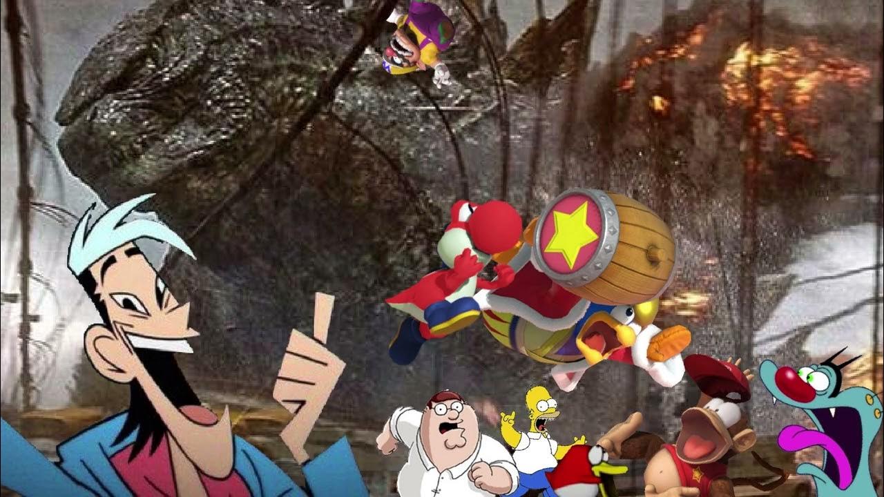 wario-and-friends-die-by-the-wrath-of-godzilla-while-painting-the