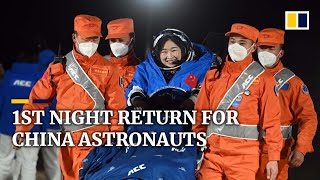 Historic nighttime landing for China’s Shenzhou-14 crew after Tiangong space station mission