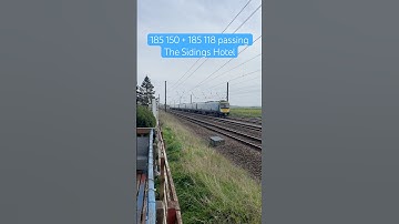 TPE Class 185 passing The Sidings Hotel