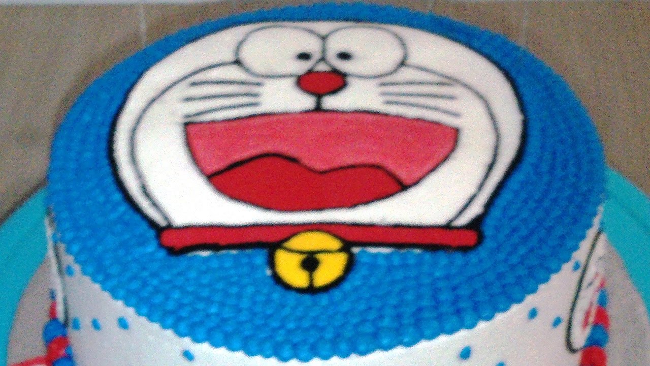 Doraemon Cake Decorating Buttercream Transfer Youtube