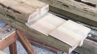 宮大工が職人技で教える初心者のための動画　金輪継　Timelaps How to make joinery.