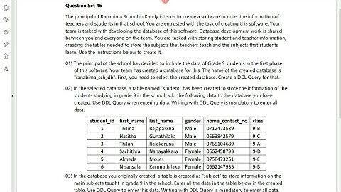 Database Task46|DML query used to insert data|1st year|java institute|D Fernando |@dtecknow