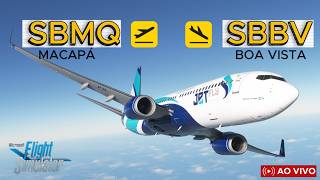 🔴 (FS2020 ) SBMQ Macapá ✈ SBBV Boa Vista | PMDG B738 - JetFly1105 #VATCAREER #14