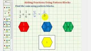 Famous Ex 2: Find the Sum of Two Fractions Using Pattern Blocks Wealth