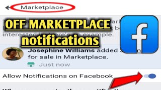 How to Disable Facebook Market Place Notification in Android