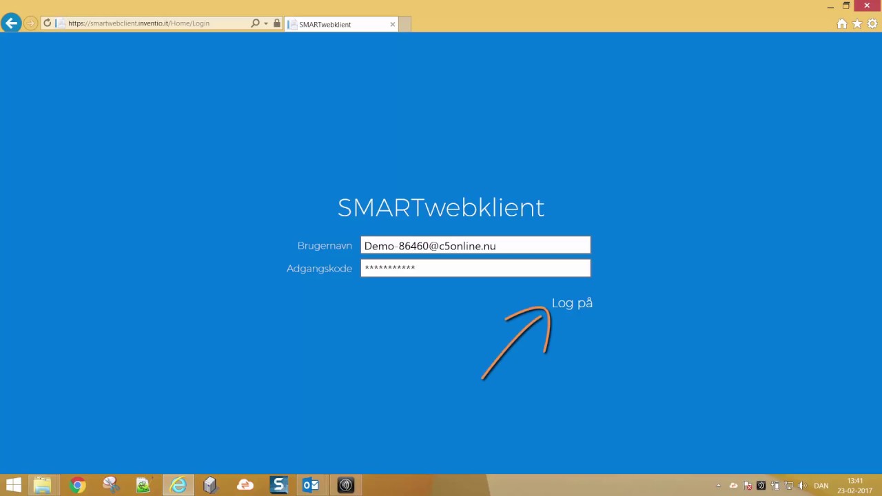 Sådan logger du på Microsoft C5 2016 fra Pc, webbrowser og App.