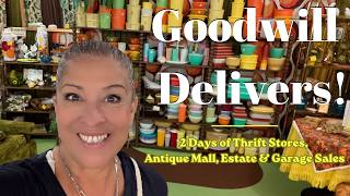 Buckle Up, Let's Go Thrifting!! 2 Days Of Hunting For Valuable Vintage Decor! Goodwill here we come