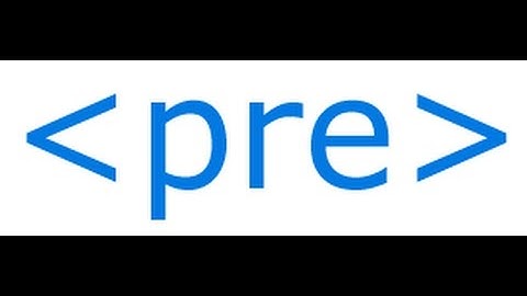 Example of HTML pre tag