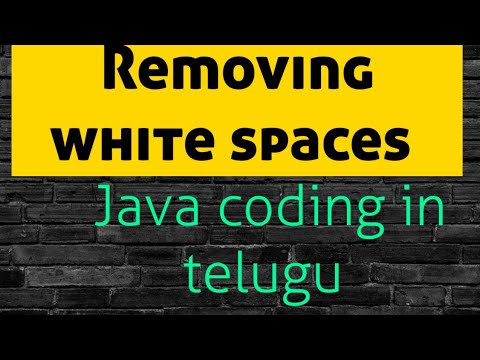 Removing white spaces