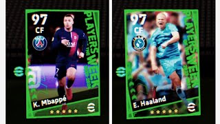 Got Mbappe and Haaland player of the week cards in eFootball24//Please like, share and subscribe 👍