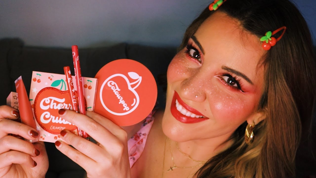 ASMR 🍒 Doing my makeup (Try On Haul, Tapping, Brushing) feat. Colourpop