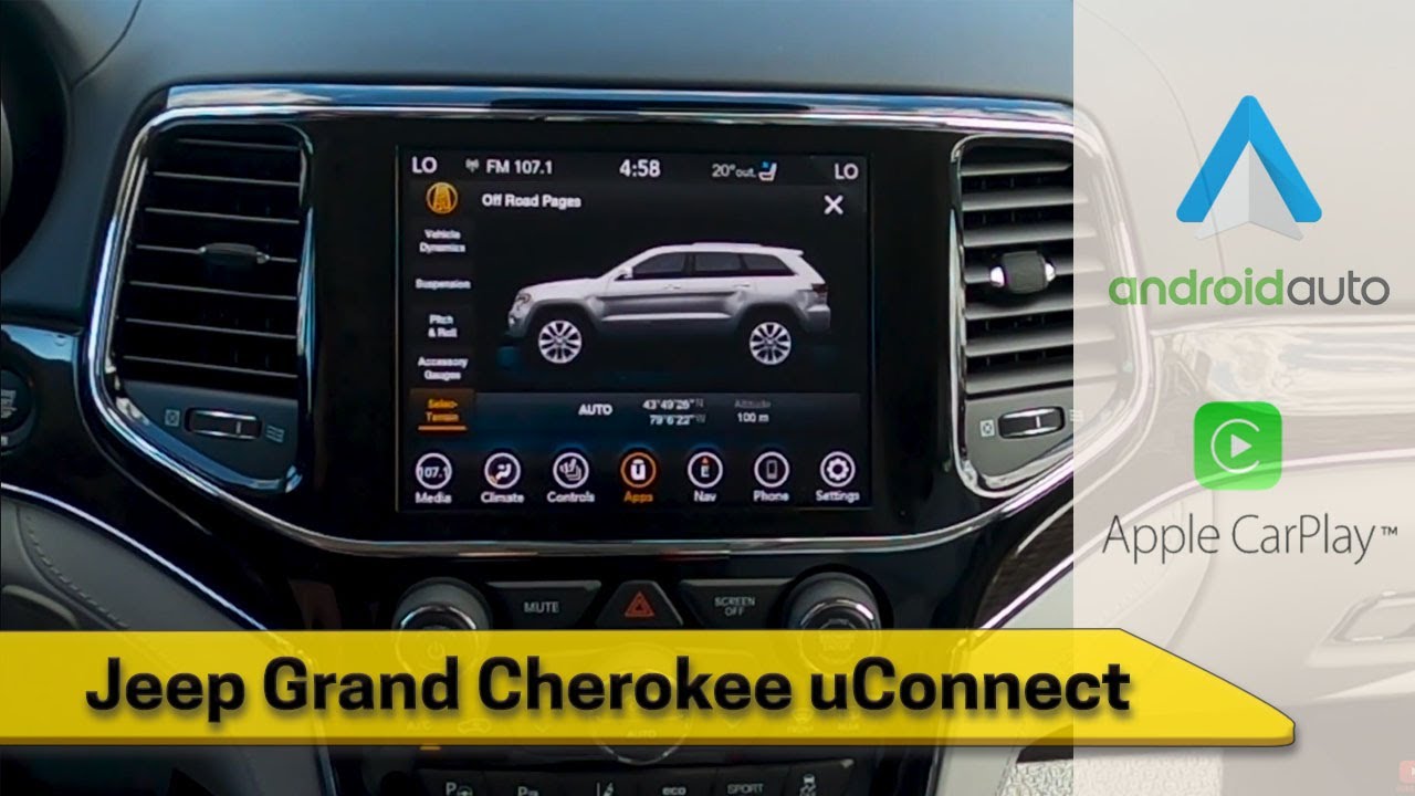 Infotainment 8.4 4C NAV UAQ Radio with Apple Carplay & Android Auto for  2014-2022 Grand Cherokee WK2 