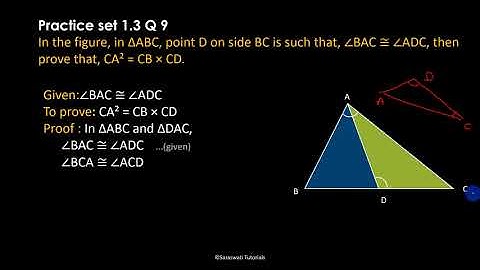 Similarity Class 10 SSC | Practice Set 1.3 | Question no 9 | Maharashtra Board #short_Solutions