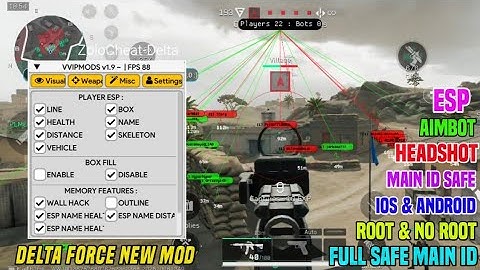 DELTA FORCE MOD MENU | DELTA FORCEMOBILE AIMBOT | GLOBAL & GARENA HACKESP WALLHACK DFM MOD MENU 2025