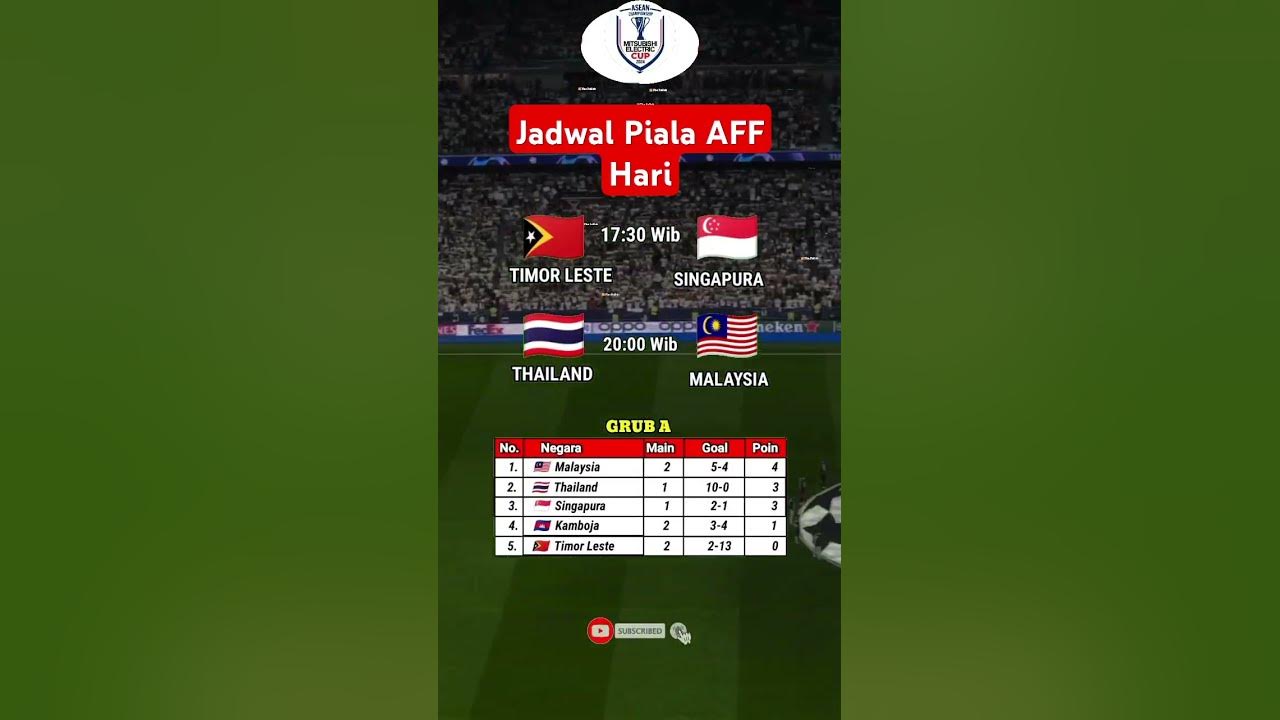 Jadwal piala AFF 14 Des 2024 Thailand vs Malaysia jadwalbola jadwaltimnas pialaaff2024
