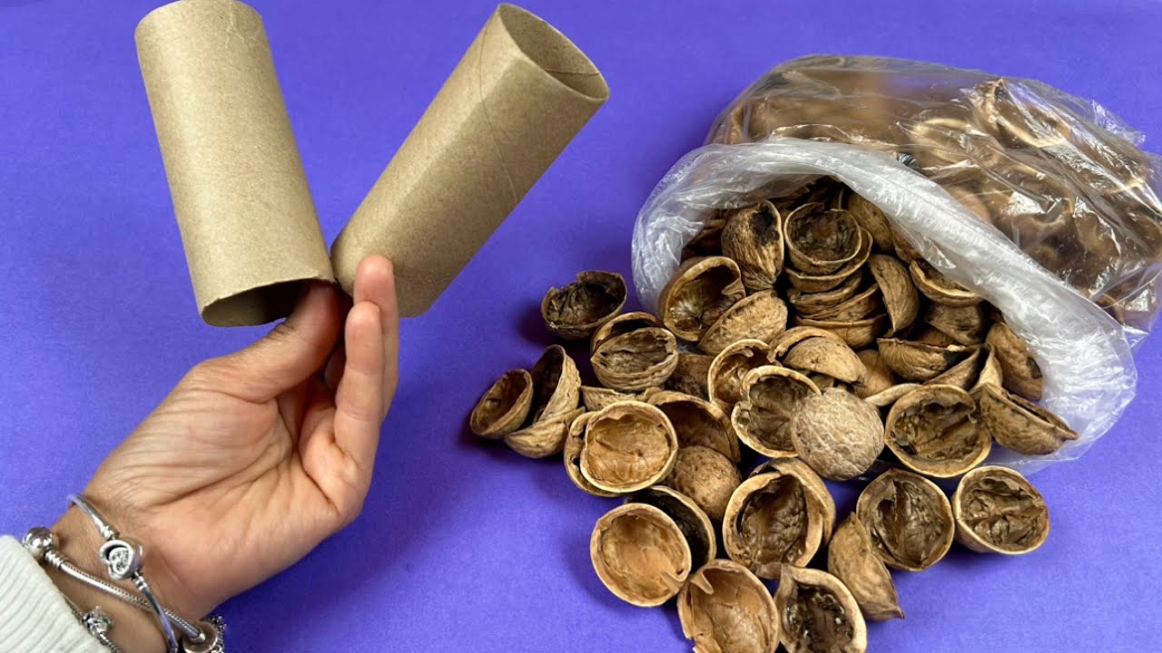 Toler Rool Shells So Cute! Don't Throw Away Toilet Paper Rolls and Walnut Shells! - YouTube