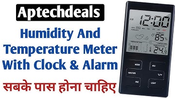 ApTechDeals CX 501 Digital LCD Display Hygrometer Thermometer Humidity Meter with Clock