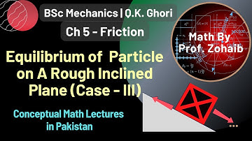Equilibrium of a Particle on an Inclined Plane (Case 3) | Chapter 5 | BSc Mechanics by Q. K. Ghori