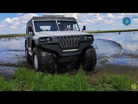 Тюменский вездеход «Хакер» получился красивым, проходимым и плавучим