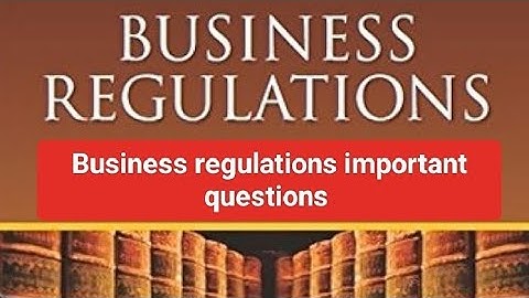 4th sem Bcom Business regulations important question ||important questions for exam