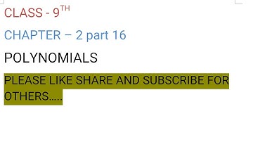 CLASS 9TH | EXAMPLE 22 TO 25 | CHAPTER 2 | POLYNOMIALS | JKBOSE | NCERT | CBSE |