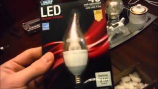 Feit Electric 4.8 Watt LED Dimmable Candelabra Light Bulbs Warranty Review (40 watt equiv)