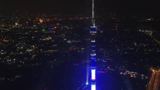 Ostankino TV tower at night :: DJI Phantom 4