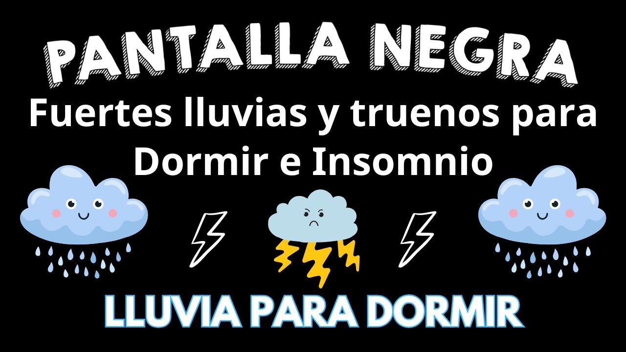 Relajarse in 3 Horas de Sonido de la Lluvia y Truenos - PANTALLA NEGRA ...