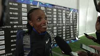 Beatrice Chebet After CRUSHING The 10K World Record at The 2024 Prefontaine Classic 28:54.14