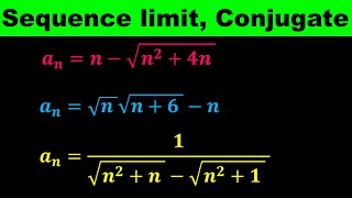 Finding Limit of a Sequence using the Conjugate method - Sequences