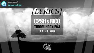 C2SH & Rico - Tudom hogy fáj (feat. Hibrid) [LYRICS]